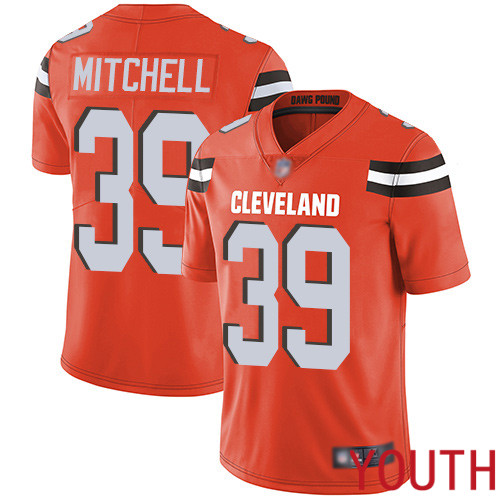 Cleveland Browns Terrance Mitchell Youth Orange Limited Jersey 39 NFL Football Alternate Vapor Untouchable